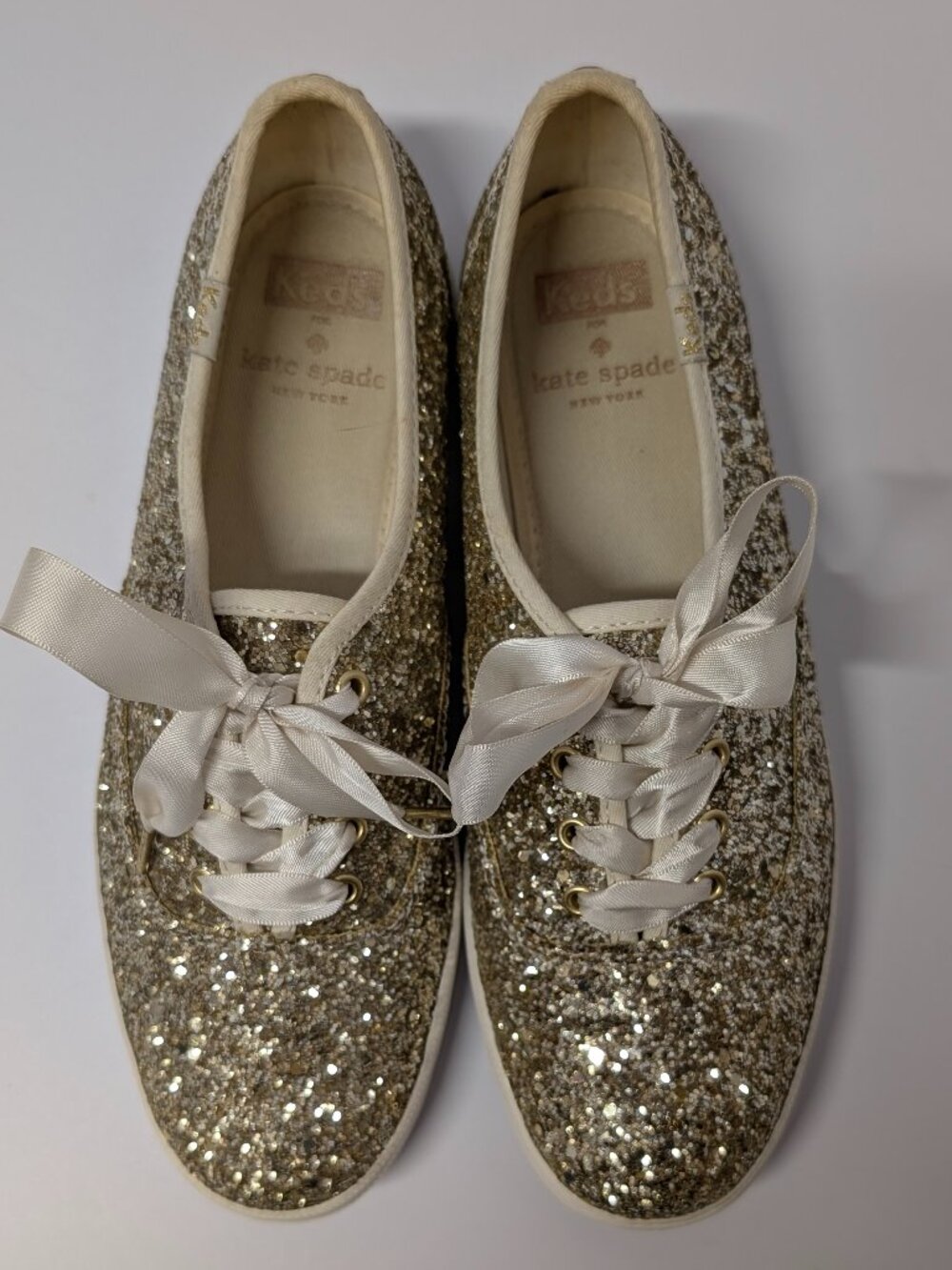 Keds for Kate Spade Gold Glitter Sneakers